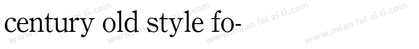 century old style fo字体转换